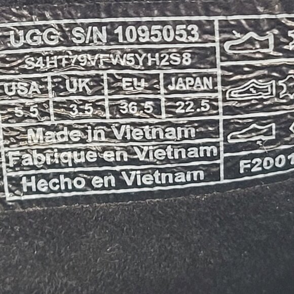 UGG Bandara Women's Black Suede Ankle Boots S/N 1095053 US Size 5.5 - Picture 9 of 9